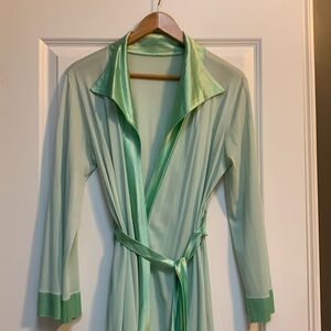 Elegant, mint green dressing gown, VINTAGE